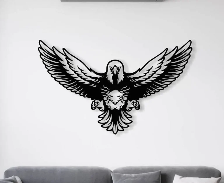 Eagle Metal Wall Art, Metal Wall Hangings, Modern Wall Decor, Metal Wall Decor, Metal Eagle Art, Home Living Room Decor, Housewarming Gift