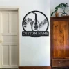 Personalized Lute Monogram Metal Sign Art, Custom Lute Monogram Metal Sign, Musical Instrument Gift, Music Gift