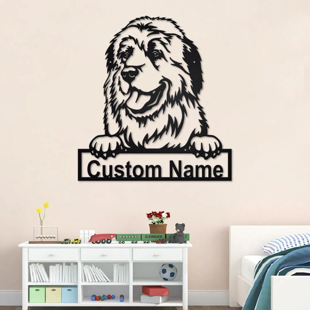 il_fullxfull.3425371860_2kf1-1.webp Custom Great Pyrenees Dog Metal Wall Art, Personalized Great Pyrenees Name Sign Decoration For Room, Great Pyrenees Home Decor, Custom Dog