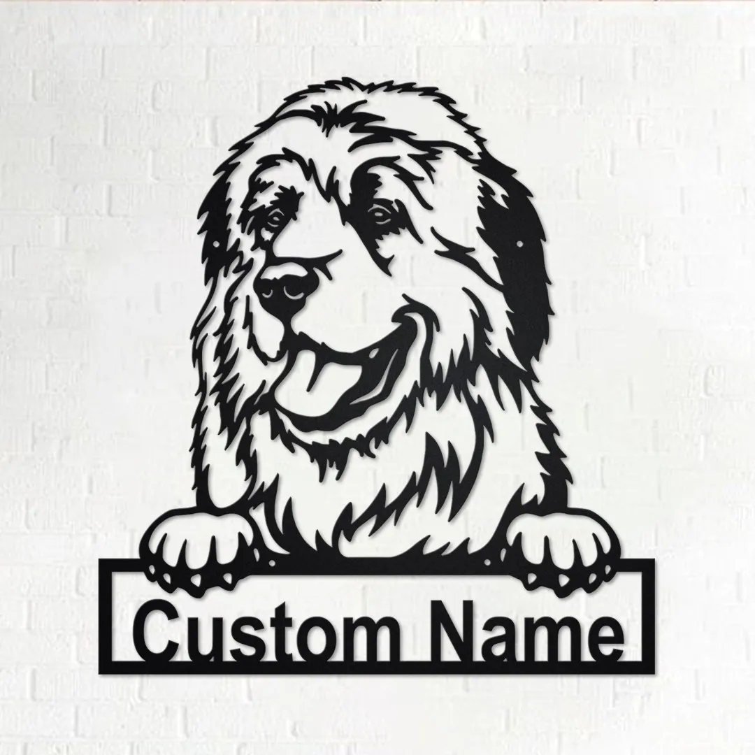 il_fullxfull.3425371874_gtf6-1.webp Custom Great Pyrenees Dog Metal Wall Art, Personalized Great Pyrenees Name Sign Decoration For Room, Great Pyrenees Home Decor, Custom Dog
