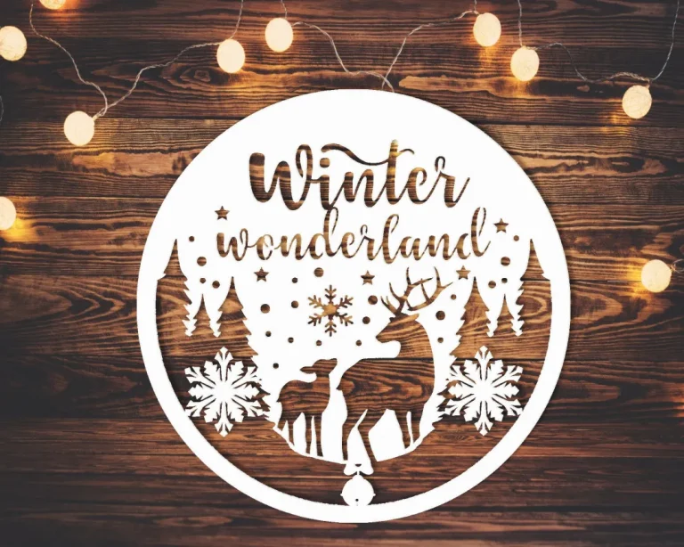 Winter Wonderland Sign - Christmas Metal Sign - Christmas Deer Sign - Welcome Sign - Christmas Decor - Holiday Decor - Autumn Family Gifts