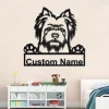 Custom Silky Terrier Dog Metal Wall Art, Personalized Silky Terrier Name Sign Decoration For Room, Silky Terrier Home Decor, Custom Dog