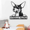 Custom Toy Fox Terrier Dog Metal Wall Art, Personalized Toy Fox Terrier Name Sign Decoration For Room, Toy Fox Terrier Home Decor,custom Dog