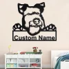 Custom Welsh Terrier Dog Metal Wall Art, Personalized Welsh Terrier Name Sign Decoration For Room, Welsh Terrier Home Decor, Custom Dog