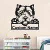 Custom West Highland White Terrier Dog Metal Wall Art, Personalized West Highland White Terrier Name Sign Decoration For Room,dog Home Decor