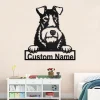 Custom Wire Fox Terrier Dog Metal Wall Art, Personalized Wire Fox Terrier Name Sign Decoration For Room, Wire Fox Terrier Home Decor
