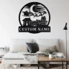 Custom Santa Claus Merry Christmas Metal Wall Art, Personalized Santa Claus Name Sign Decoration For Room, Santa Claus Home Decor, Xmas Gift