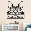 Custom Donskoy Cat Metal Wall Art, Personalized Donskoy Cat Name Sign Decoration For Room, Donskoy Cat Home Decor, Custom Donskoy Cat