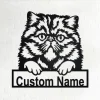 Custom Persian Cat Metal Wall Art, Personalized Persian Cat Name Sign Decoration For Room, Persian Cat Home Decor, Custom Persian Cat