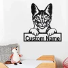 Custom Savannah Cat Metal Wall Art, Personalized Savannah Cat Name Sign Decoration For Room, Savannah Cat Home Decor, Custom Savannah Cat