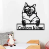 Custom Siamese Cat Metal Wall Art, Personalized Siamese Cat Name Sign Decoration For Room, Siamese Cat Home Decor, Custom Siamese Cat