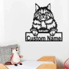 Custom Siberian Cat Metal Wall Art, Personalized Siberian Cat Name Sign Decoration For Room, Siberian Cat Home Decor, Custom Siberian Cat