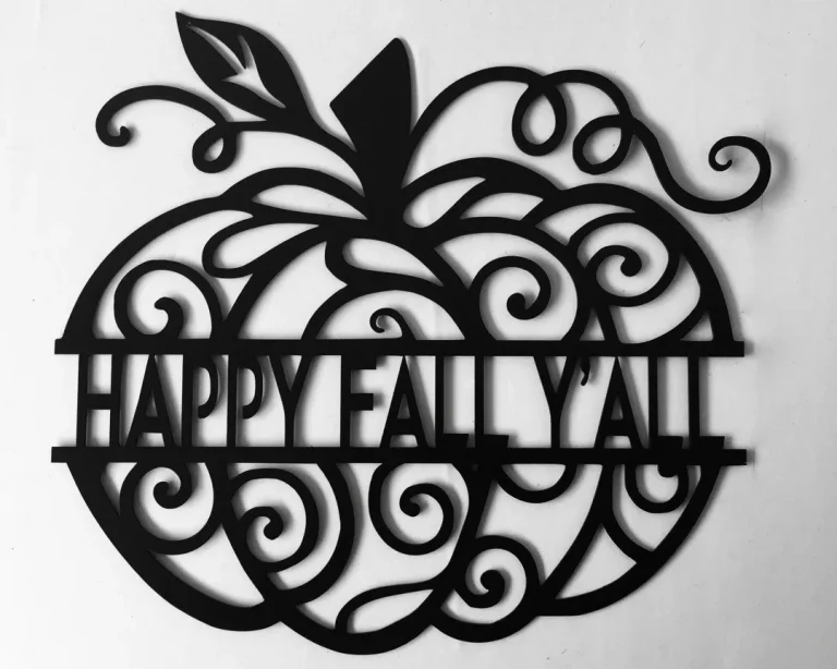 Happy Fall Y'all Pumpkin Metal Sign - Pumpkin Metal Sign - Christmas Gifts - Farmhouse Decor - Fall Decor - Autumn Decor - Gifts For Her