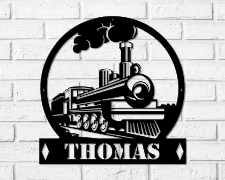 Train Metal Sign - Custom Train Sign - Metal Wall Decor - Railroad Sign - Train Decor - Railway Sign - Worker's Gifts - Men's Birthday Gift