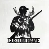 Custom Deer Hunter Metal Wall Art, Personalized Deer Hunter Name Sign Decoration For Room, Deer Hunter Home Decor, Custom Deer Hunter