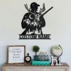 Custom Deer Hunter Metal Wall Art, Personalized Deer Hunter Name Sign Decoration For Room, Deer Hunter Home Decor, Custom Deer Hunter