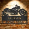 Custom Garage Sign, Personalized Sign, Steel Garage Tool Sign, Gift For Garage Owner Moto Shop Monogram - Steel Sign