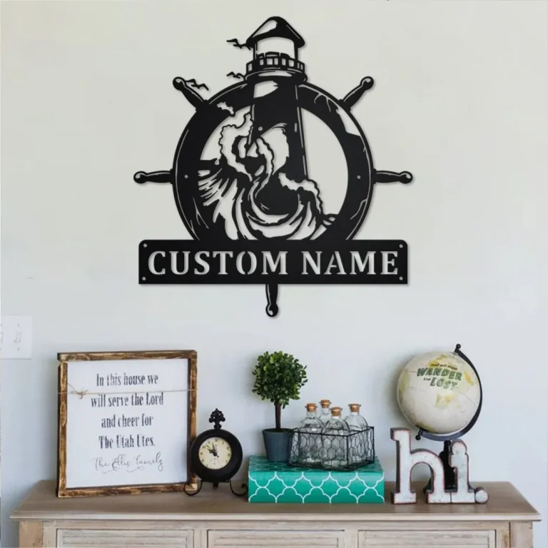 Custom The Lighthouse Metal Wall Art, Personalized The Lighthouse Name Sign Decoration For Room, The Lighthouse Home Decor,custom Lighthouse