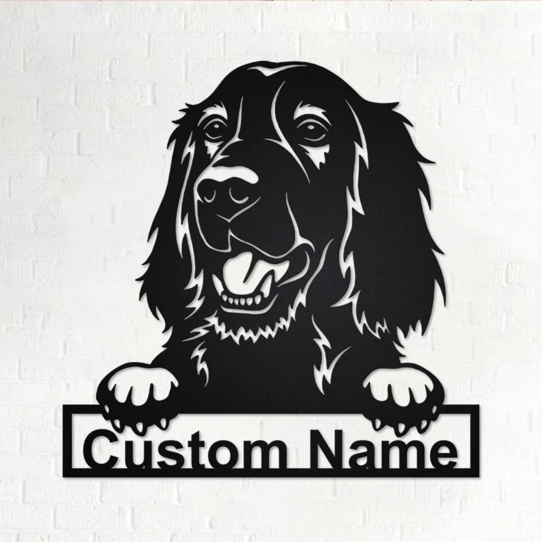 il_fullxfull.3473069243_agyu-1.webp Custom Irish Setter Dog Metal Wall Art, Personalized Irish Setter Name Sign Decoration For Room, Irish Setter Home Decor, Custom Dog