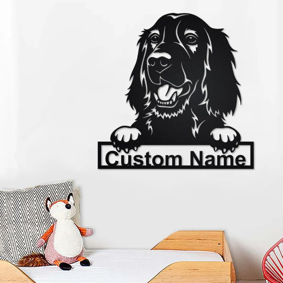 il_fullxfull.3473069245_l2b4-1.webp Custom Irish Setter Dog Metal Wall Art, Personalized Irish Setter Name Sign Decoration For Room, Irish Setter Home Decor, Custom Dog