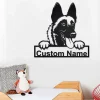 Custom Malinois Dog Metal Wall Art, Personalized Malinois Name Sign Decoration For Room, Malinois Home Decor, Custom Malinois Dog, Dog Lover