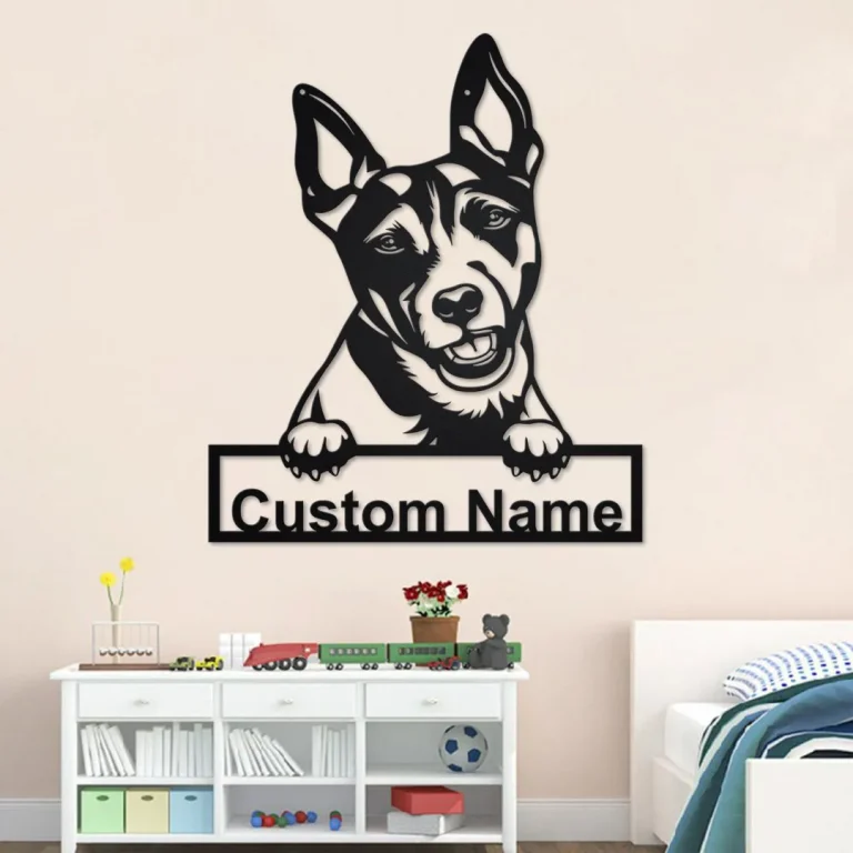 Custom Rat Terrier Dog Metal Wall Art, Personalized Rat Terrier Name Sign Decoration For Room, Rat Terrier Home Decor,custom Rat Terrier Dog