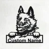 Custom Schipperke Dog Metal Wall Art, Personalized Schipperke Name Sign Decoration For Room, Schipperke Home Decor, Custom Dog, Schipperke