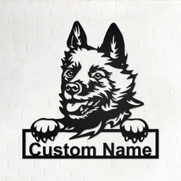 Custom Schipperke Dog Metal Wall Art, Personalized Schipperke Name Sign Decoration For Room, Schipperke Home Decor, Custom Dog, Schipperke