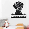Custom Short Haired Pudelpointer Dog Metal Wall Art, Personalized Short Haired Pudelpointer Name Sign Decoration For Room, Custom Dog