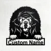 Custom Tibetan Mastiff Dog Metal Wall Art, Personalized Tibetan Mastiff Name Sign Decoration For Room, Tibetan Mastiff Home Decor,custom Dog