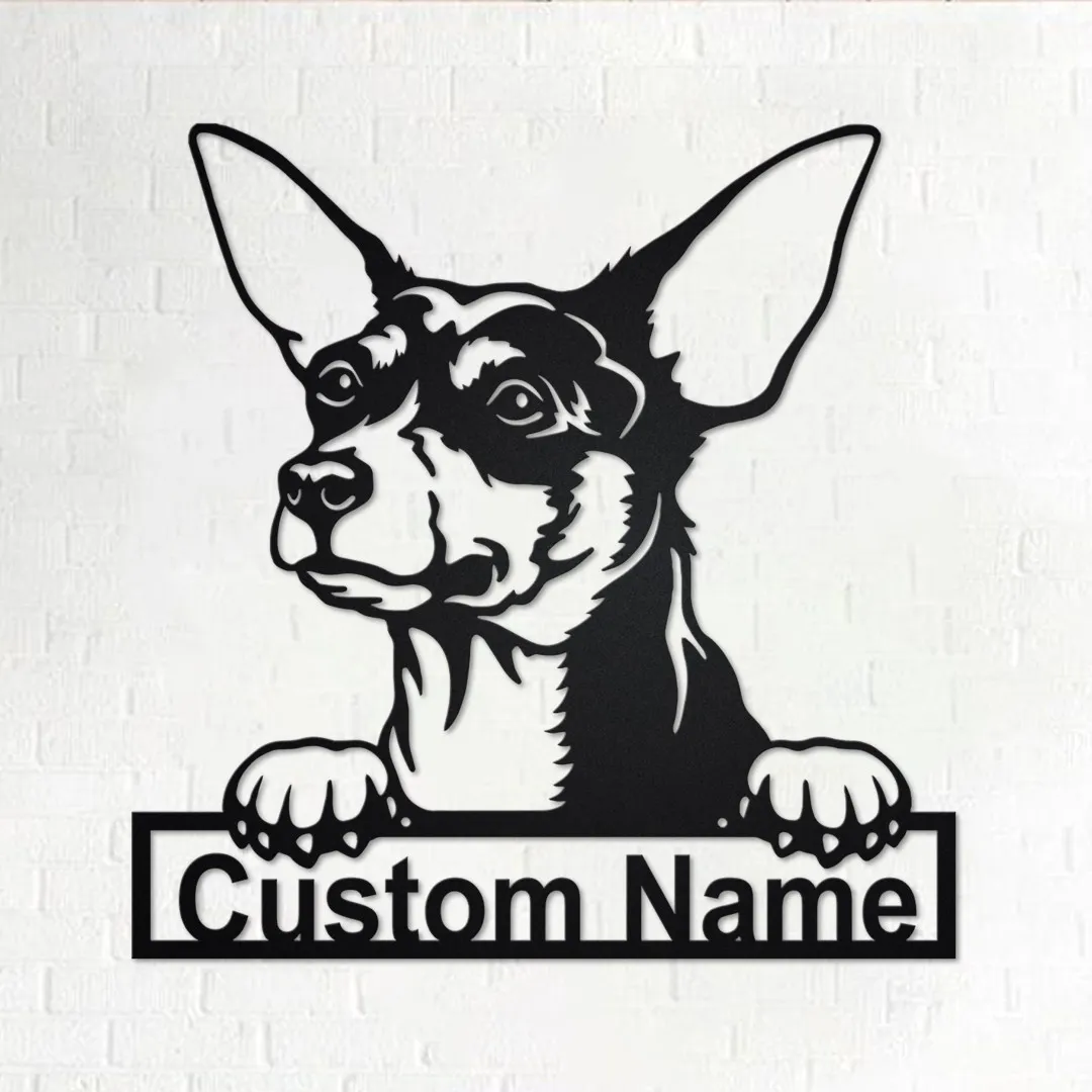 il_fullxfull.3478232913_17r4.webp Custom Toy Fox Terrier Dog Metal Wall Art, Personalized Toy Fox Terrier Name Sign Decoration For Room, Toy Fox Terrier Home Decor,custom Dog