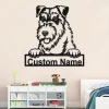 Custom Wales Terrier Dog Metal Wall Art, Personalized Wales Terrier Name Sign Decoration For Room, Wales Terrier Home Decor, Custom Dog