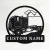 Custom Cab Over Truck Metal Wall Art, Personalized Truck Driver Name Sign Decoration For Room,cab Over Truck Home Decor,custom Truck Driver