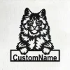 Custom Maine Coon Cat Metal Wall Art, Personalized Maine Coon Cat Name Sign Decoration For Room, Maine Coon Cat Home Decor,custom Maine Coon