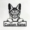 Custom Savannah Cat Metal Wall Art, Personalized Savannah Cat Name Sign Decoration For Room, Savannah Cat Home Decor, Custom Savannah Cat