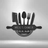 Personalized Kitchen Sign, Personalized Gifts For Mom, Kitchen Decor Sign, Gift For Mom, Art In The Kitchen Monogram - Steel Sign