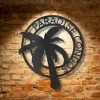 Palm Tree Monogram - Steel Sign