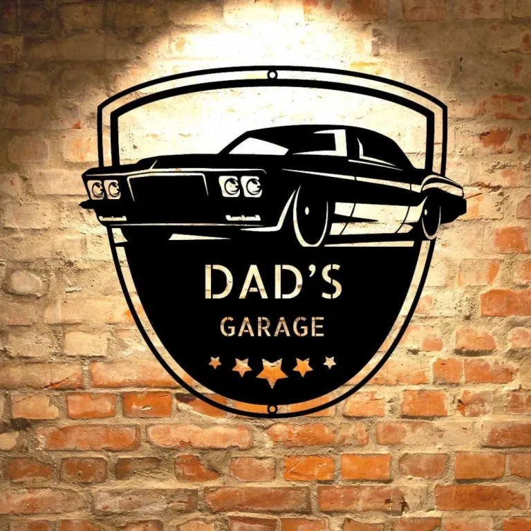 Custom Garage Sign, Personalized Sign, Steel Garage Tool Sign, Gift For Garage Owner Restoration Master Monogram - Steel Sign