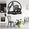 Custom Excavator Jack Hammer Metal Wall Art, Personalized Excavator Jack Hammer Name Sign Decoration For Room, Excavator Home Decor