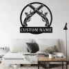 Custom Old Flintlock Pistol Metal Wall Art, Personalized Old Flintlock Pistol Name Sign Decoration For Room, Old Flintlock Pistol Home Decor