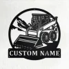 Custom Skid Steer Loader Metal Wall Art, Personalized Skid Steer Loader Name Sign Decoration For Room, Skid Steer Loader Home Decor