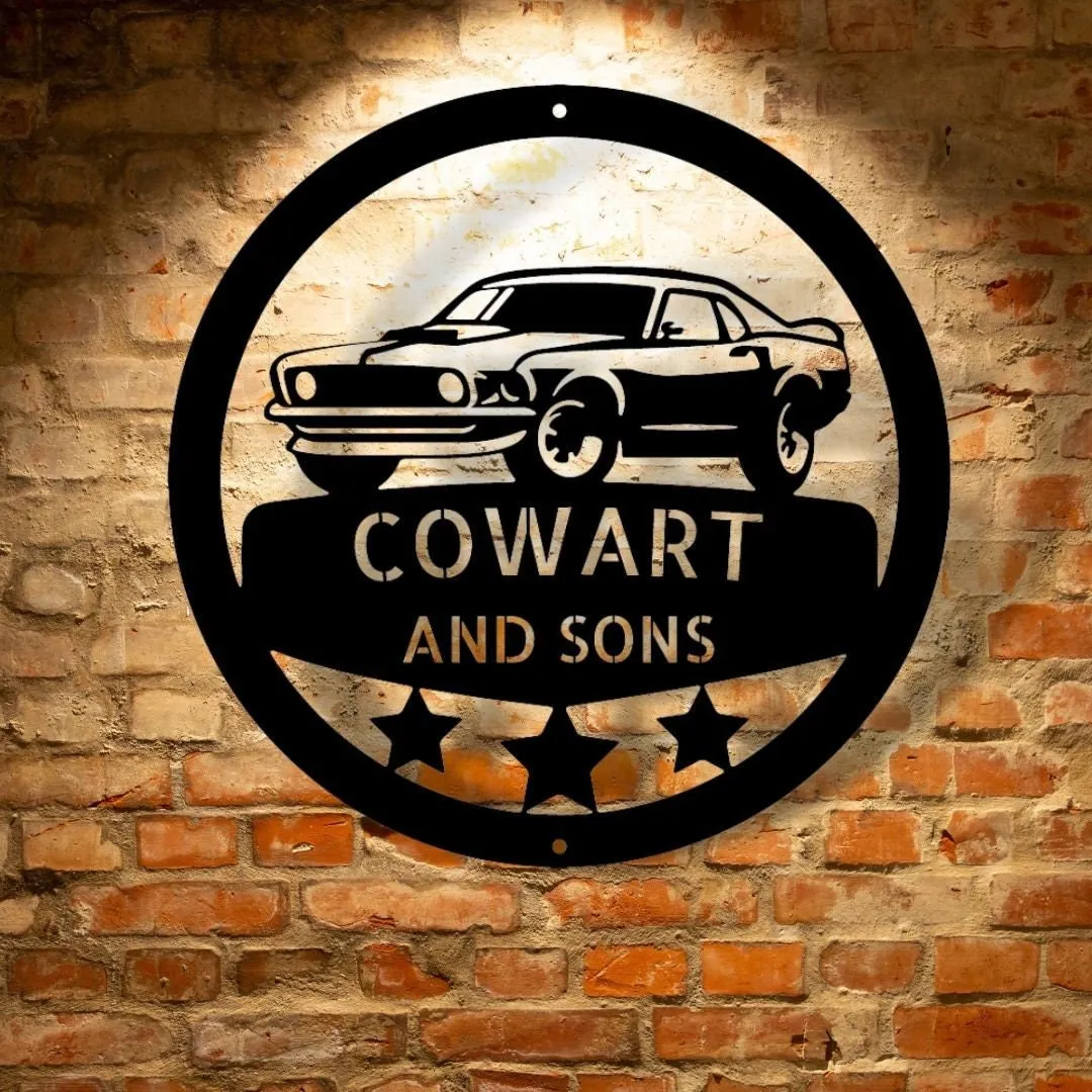 il_fullxfull.3519564873_axiu.webp Garage Sign Personalize Master Workshop Monogram - Steel Sign