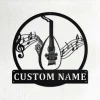 Custom Lute Musical Instrument Metal Wall Art, Personalized Lute Name Sign Decoration For Room, Lute Metal Home Decor, Custom Lute