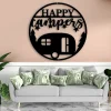 Camping Welcome Metal Sign - Happy Campers Sign - Family Room Sign - Rv Decor - Outdoor Decor - New Home - Friends Gifts - Camper Gifts