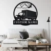 Custom Box Truck Metal Wall Art, Personalized Truck Driver Name Sign Decoration For Room, Box Truck Home Decor, Custom Truck Driver,trucker