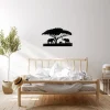 Africa Wall Art, Safari Animals Wall Decor, Elephants And Tree Wall Decor, Housewarming Gift, Above Bed Wall Decor, Abstract Safari Art