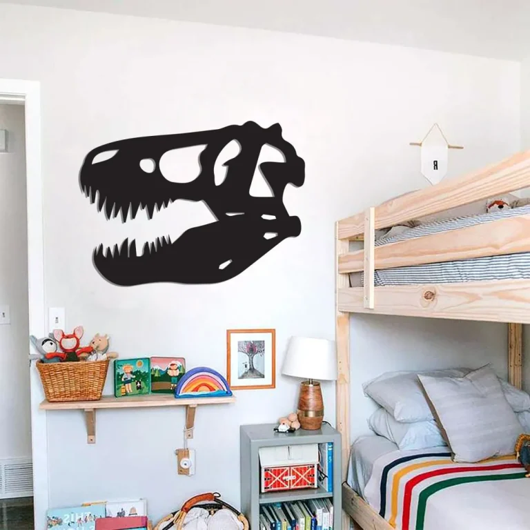 T-rex Fossil Metal Wall Art, Dinosaur Wall Decor, T-rex Skull, Jurassic Wall Art Decoration, Dino, Wall Hangings, Prehistoric