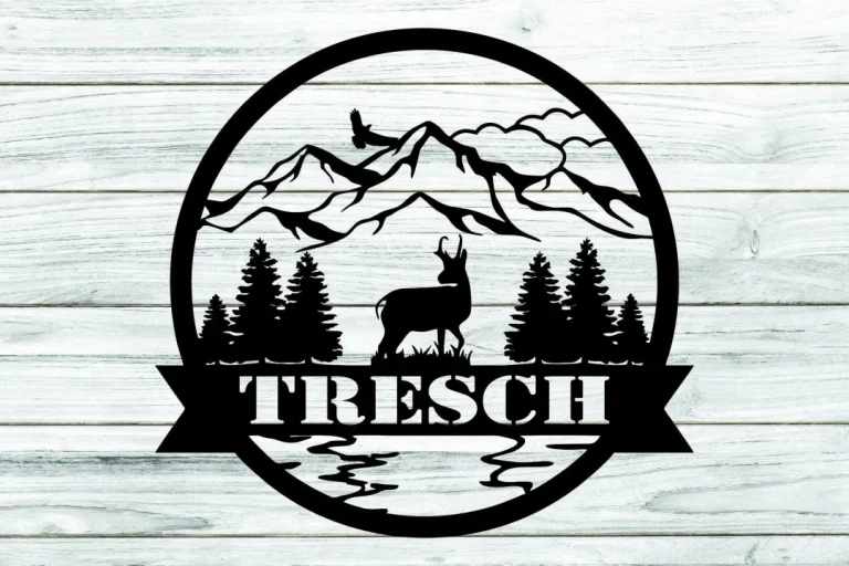 Deer Sign, New Deer Antler Decor, Deer Hunter Gift, Deer Camp Sign , Deer Name Metal Sign, Metal Ranch Sign, Metal Farm Sign, Deer Sign