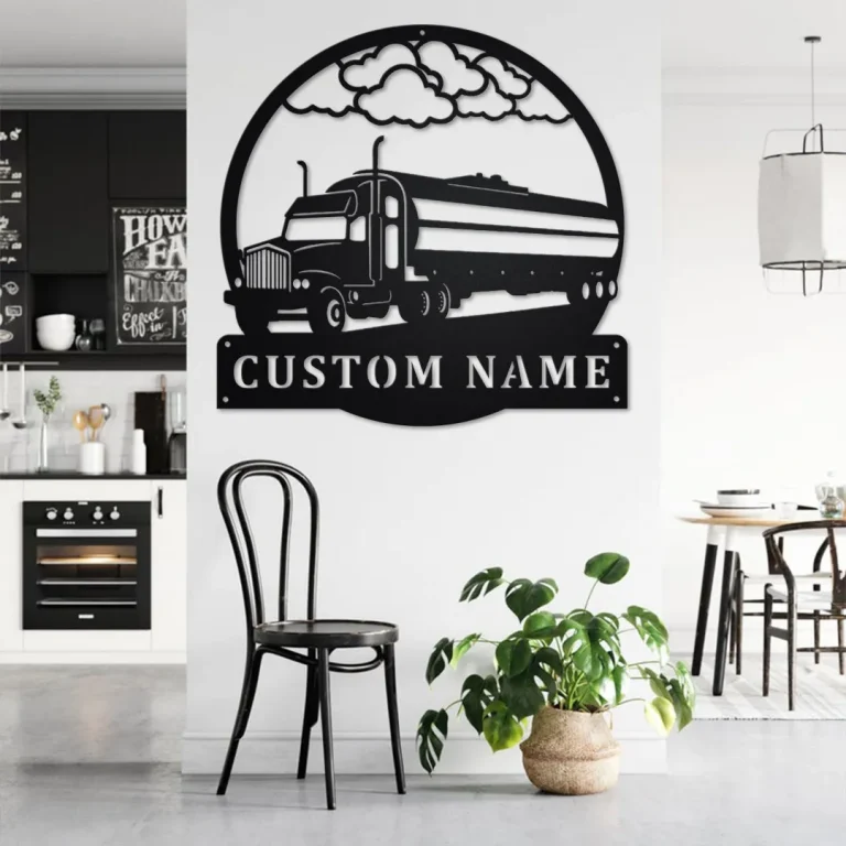 Custom Tow Truck Metal Wall Art, Personalized Truck Driver Name Sign Decoration For Room, Tow Truck Home Decor, Custom Truck, Trucker Gift