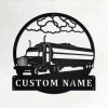 Custom Tow Truck Metal Wall Art, Personalized Truck Driver Name Sign Decoration For Room, Tow Truck Home Decor, Custom Truck, Trucker Gift